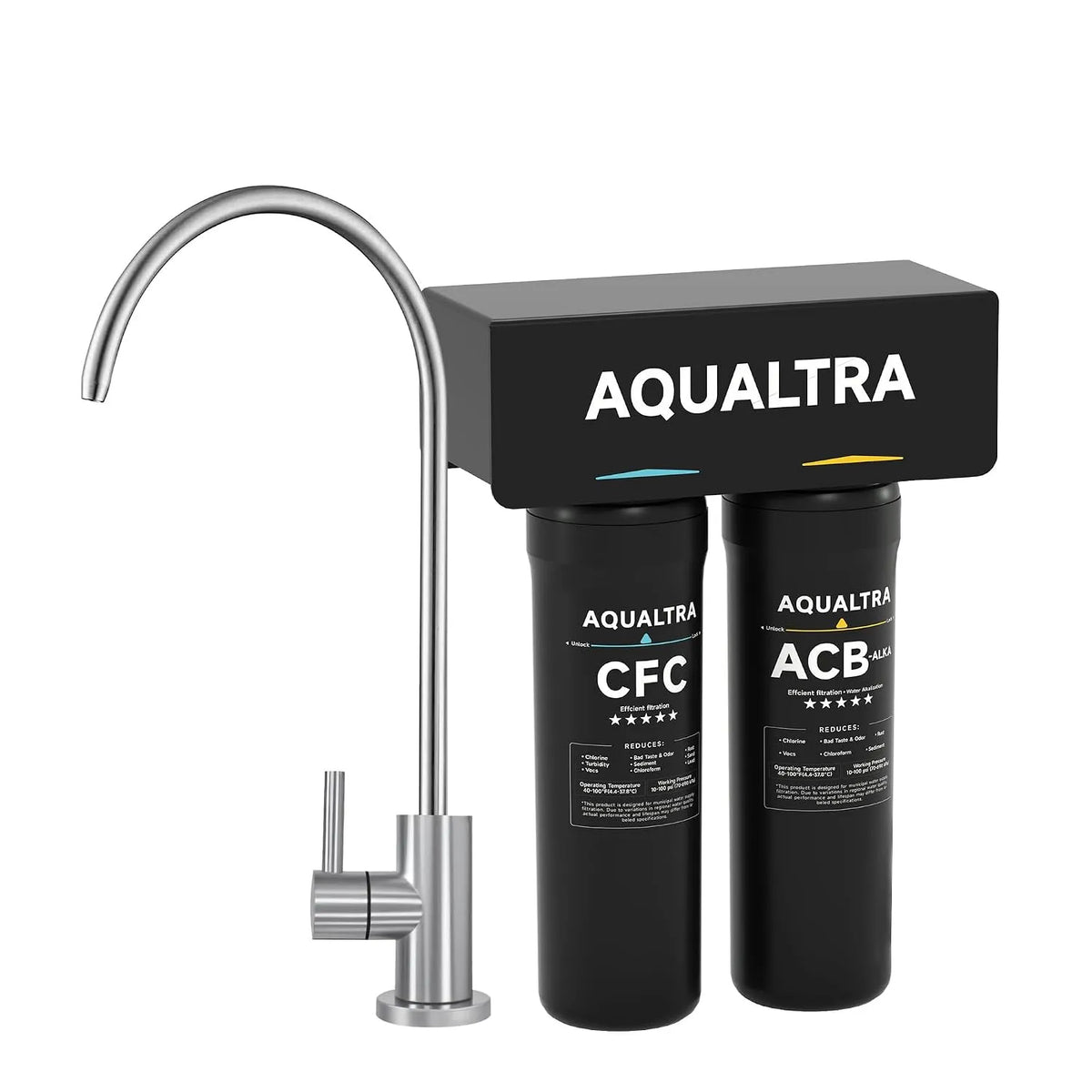 Küchenarmatur, AQUALTRA USF-2F-10, Mikroplastik, Mikroplastikpartikel, 75700L, reduziert PFOA, PFOS