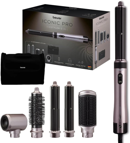 5-in-1 Glättungsbürste, Föhn, für Locken, Beurer
