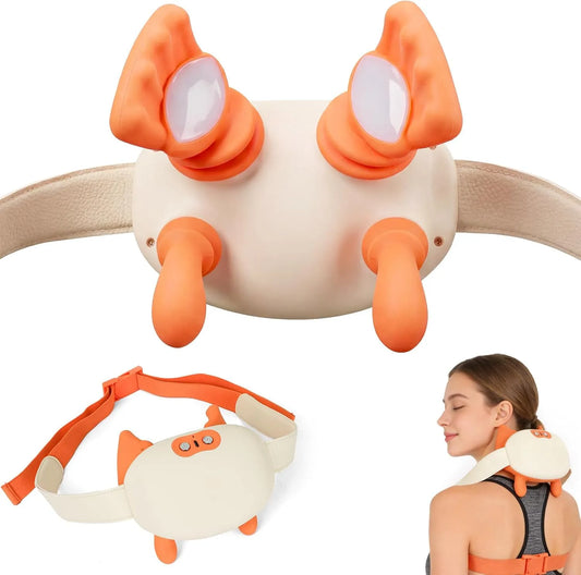 Nackenmassagegerät, Massageapparat für Nacken und Rücken, tragbar, Wärmefunktion