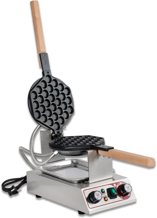 Waffelautomat, Waffeleisen, 50 bis 250 °C, Timer, Antihaftbeschichtung, Edelstahl, für Bubble Waffeln, Beeketal