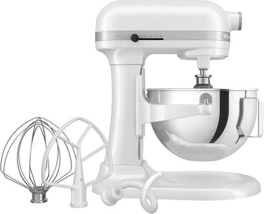 KitchenAid 5KSM55SXXEWH Küchenmaschine, 5,2 L, Weiß