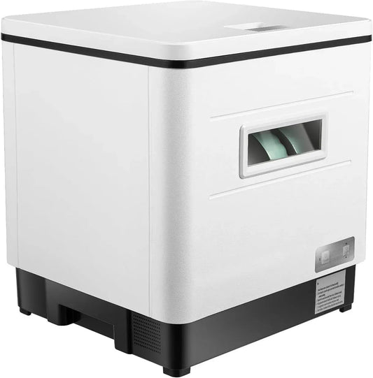 Geschirrspüler, 60 L, 800 W, Spülmaschine, Mini, Edelstahl, Schwarz