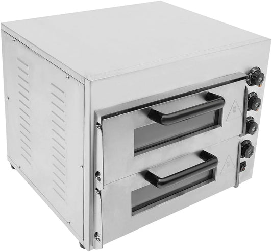 Elektrischer Pizzaofen, 14 Zoll, 3000 W, 50 bis 350 °C, Timer, Timer bis 60 Min