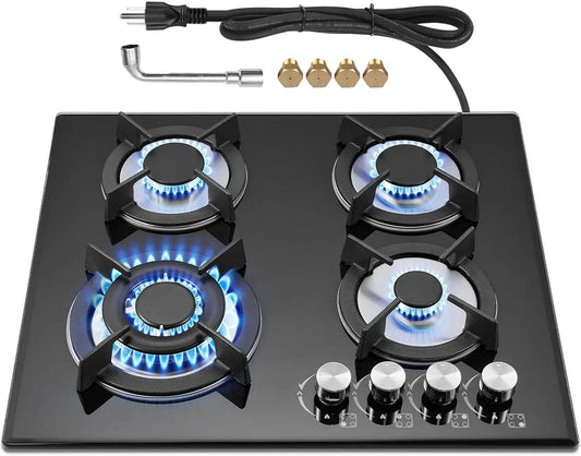 Glaskeramikkochfeld G02, 60 cm, 230 V, Einbau, Timer, Warmhaltefunktion, Kindersicherung, Infrarot Elektrokochfeld Einbau 230V, 4 Burners