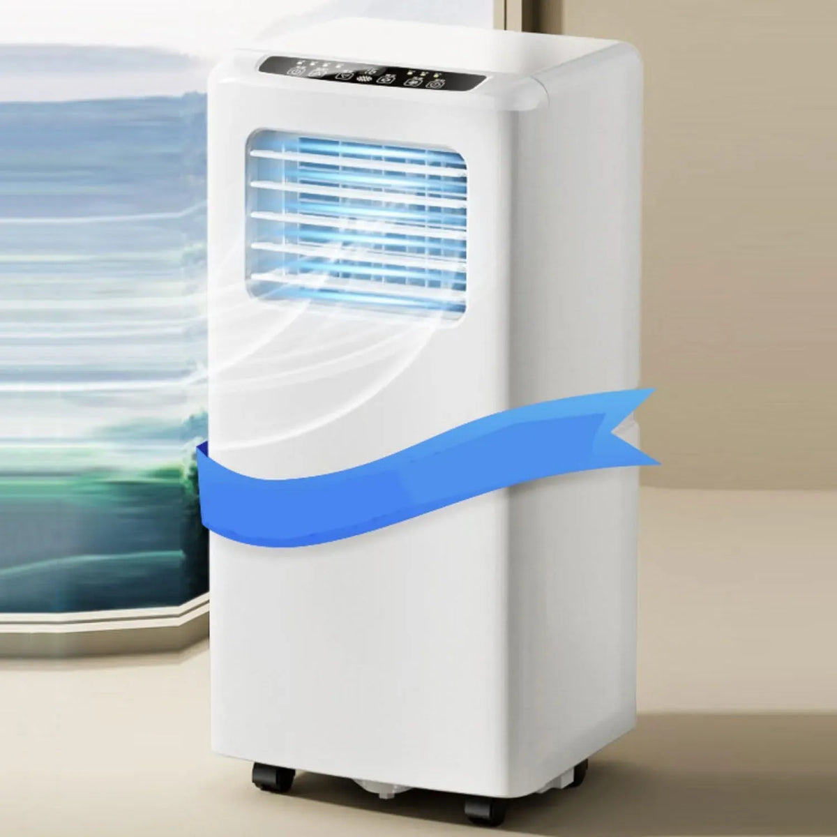 Klimaanlage, tragbar, Smart AC Einheit mit Fernbedienung für Zuhause und Büro, kühlt bis zu 50 qm