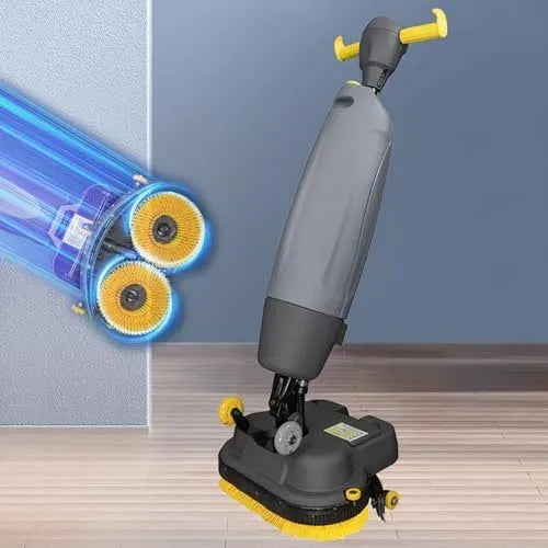 3-in-1-Funktion Doppelwellen-Doppelrollenbürste, Kehrmaschine, Bodenkehrmaschine, 1800 m, Transportrollen, kabellos, für Hotels und Einkaufszentren