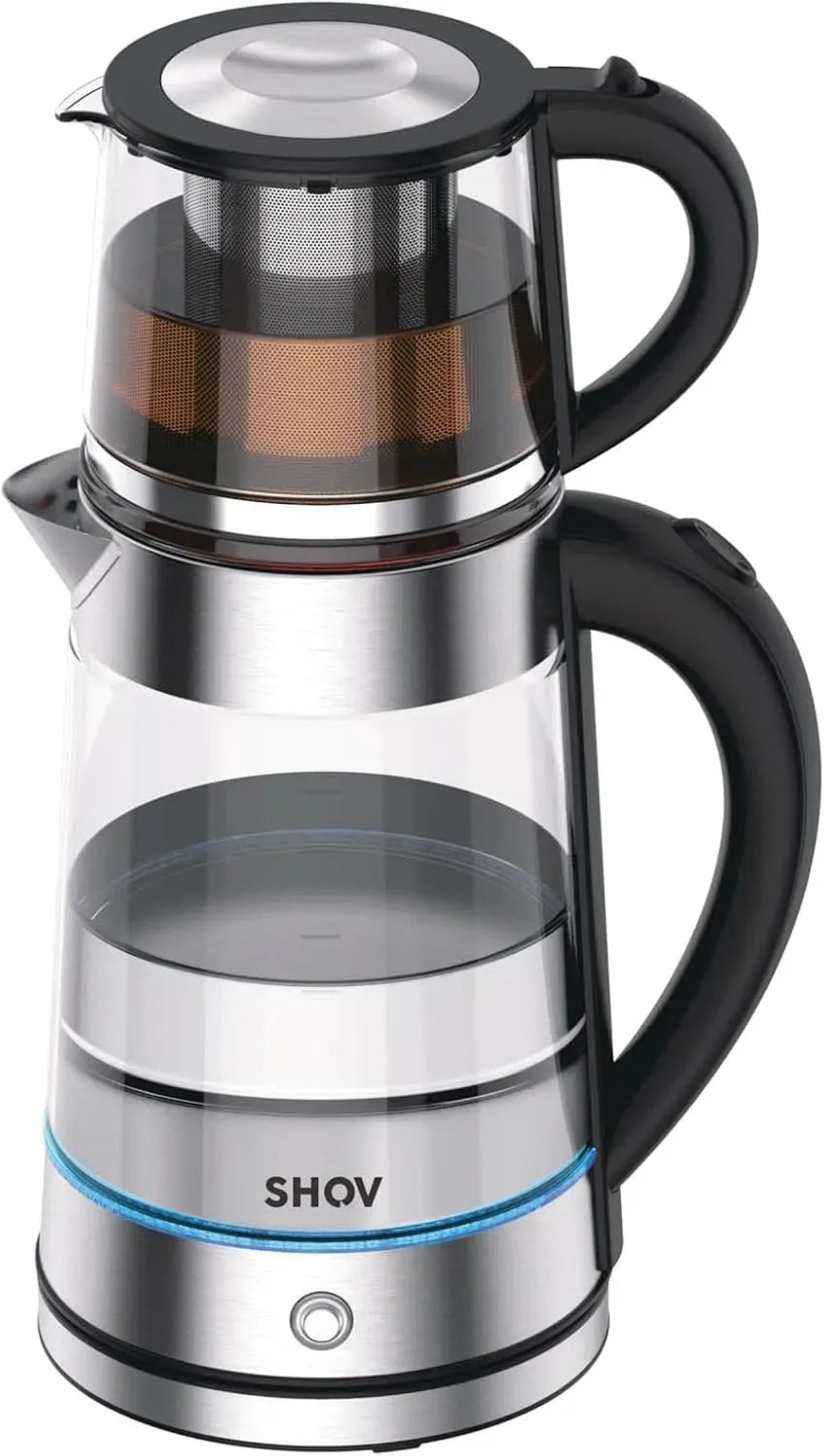 Wasserkocher, 1,7 L, elektrischer Teekocher, Glasteekocher, Strix Controller