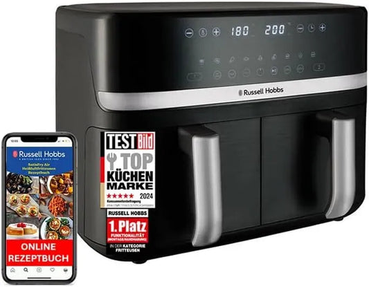 Russell Hobbs Heißluftfritteuse, 9 L, 2 Kammern, Satisfry 9 L