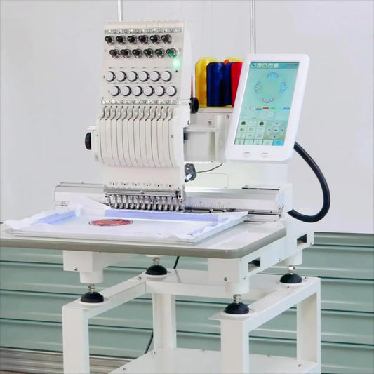Stickmaschine, Stickautomat, schmal, für Ärmel