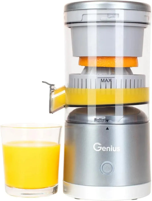 Geschirrspüler, 45 W, Spülmaschine, Genius Akku Zitruspresse by Nicer Dicer 6 tlg, Auffangbehälter 200 ML, Akkulaufzeit bis 25 Min