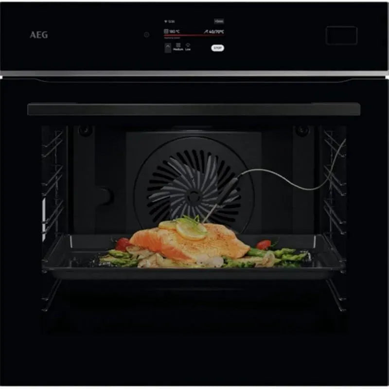 AEG TB8SB73ZAB Multifunktionsofen, 70 L, Touch-Bedienung, WLAN, Dampf, Schwarz